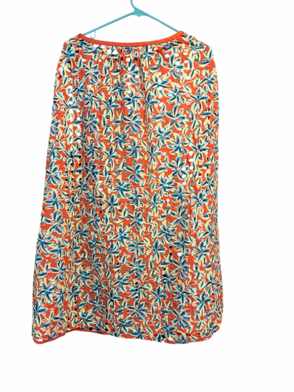 Solid & Striped The Murphy Eyelet Skirt XS Orange Yellow Floral Cotton - Picture 3 of 5